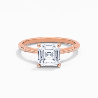 Understated Asscher 2.00ct Moissanite Engagement Ring