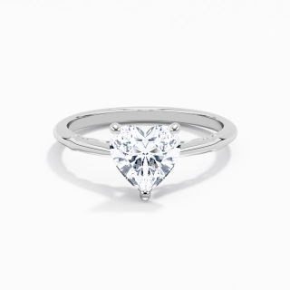 Understated Heart 1.50ct Moissanite Engagement Ring