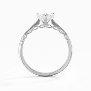 Sobre Cœur 1.00ct Moissanite Bague de fiançailles