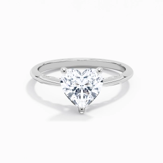 Understated Heart 2.00ct Moissanite Engagement Ring