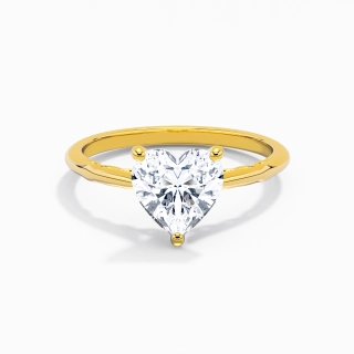 Understated Heart 2.00ct Moissanite Engagement Ring