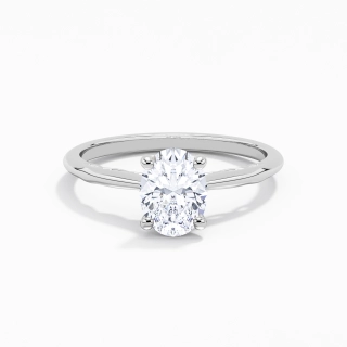 Understated Oval 1.50ct Moissanite Engagement Ring