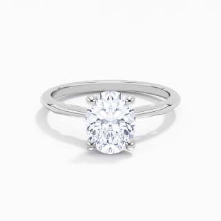 Understated Oval 2.00ct Moissanite Engagement Ring