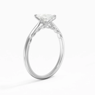 Understated Pear 1.00ct Moissanite Engagement Ring