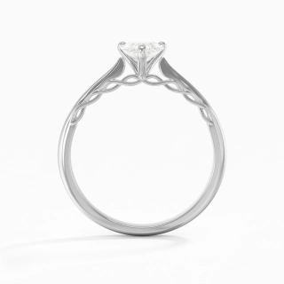 Understated Pear 1.00ct Moissanite Engagement Ring