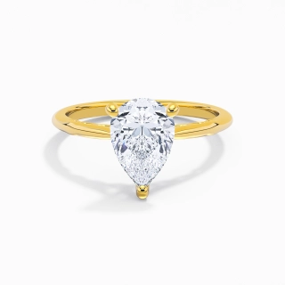 Understated Pear 2.00ct Moissanite Engagement Ring