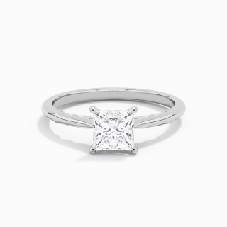 Understated Princess 1.00ct Moissanite Engagement Ring