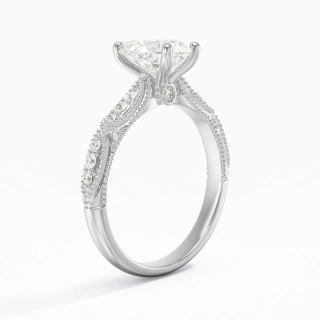 Baroque Heart 1.50ct Moissanite Engagement Ring