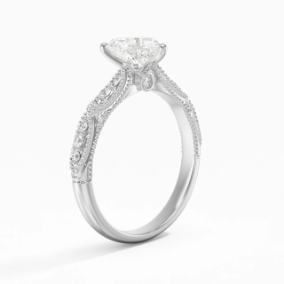 Baroque Heart 1.00ct Moissanite Engagement Ring