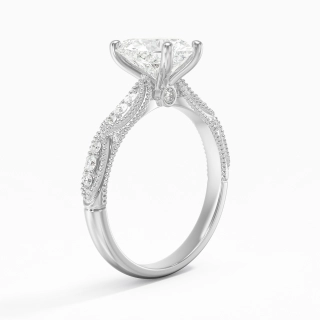 Baroque Heart 2.00ct Moissanite Engagement Ring