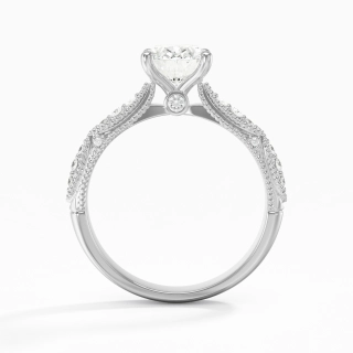 Baroque Oval 1.50ct Moissanite Engagement Ring