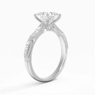 Baroque Princesse 1.00ct Moissanite Bague de fiançailles