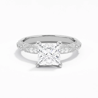 Baroque Princess 2.00ct Moissanite Engagement Ring