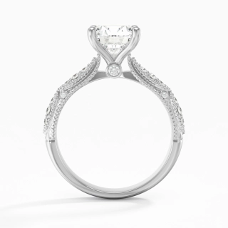 Baroque Round 1.50ct Moissanite Engagement Ring