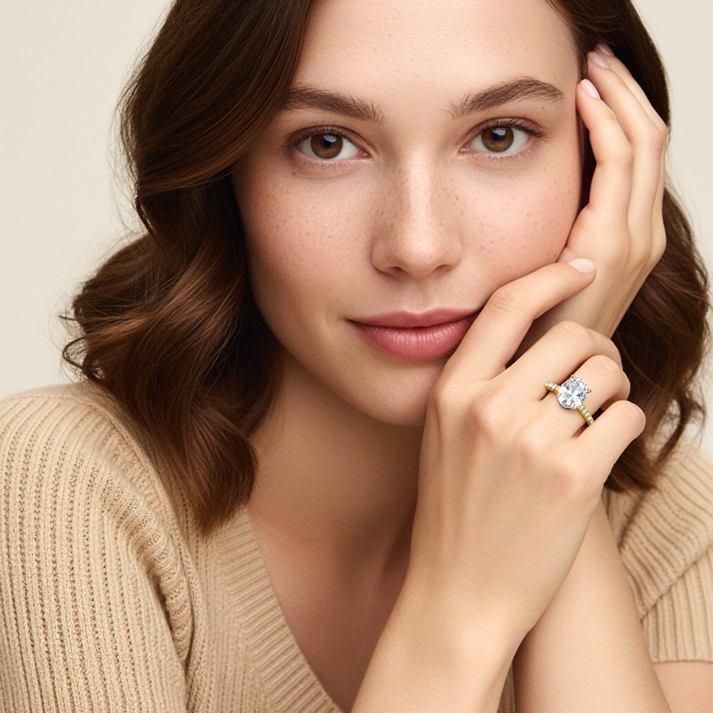 Understated Oval 1.00ct Moissanite Engagement Ring