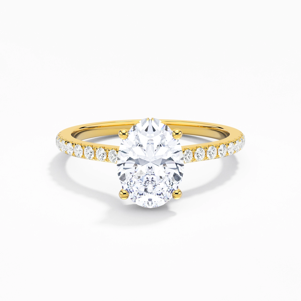 Understated Oval 1.00ct Moissanite Engagement Ring