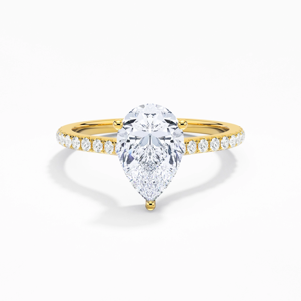 1.50ct Moissanite Engagement Ring 14K Gold