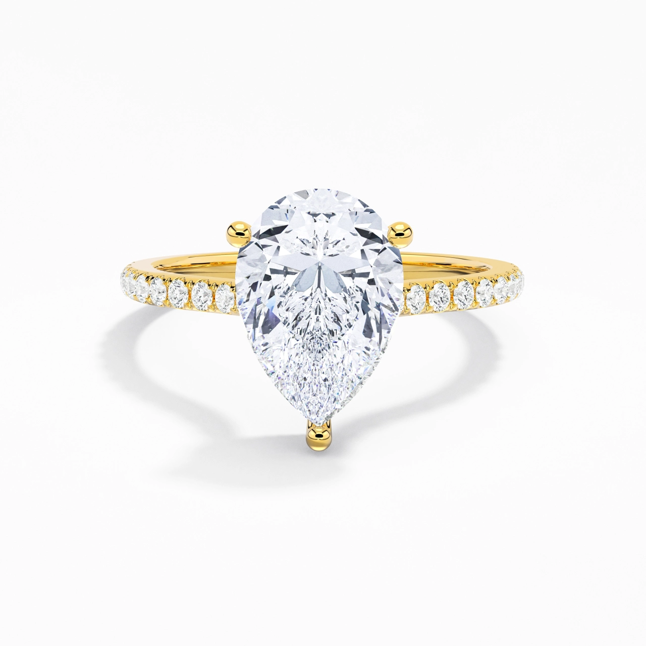 2.00ct Moissanite Engagement Ring 14K Gold