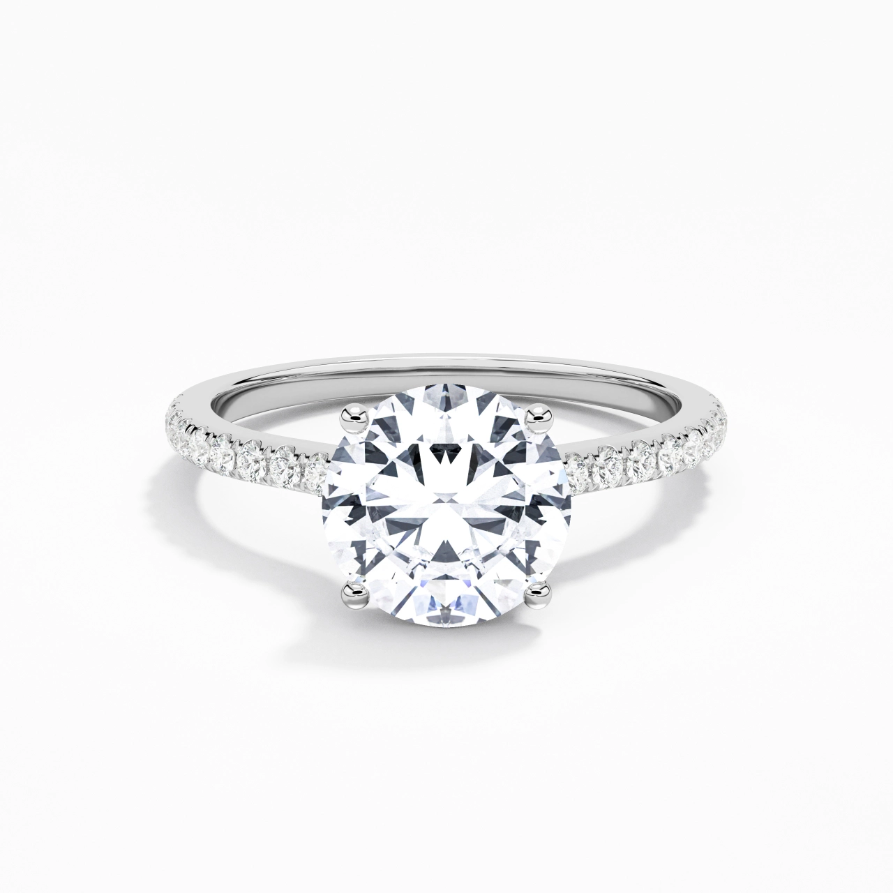 Understated Round 1.50ct Moissanite Engagement Ring