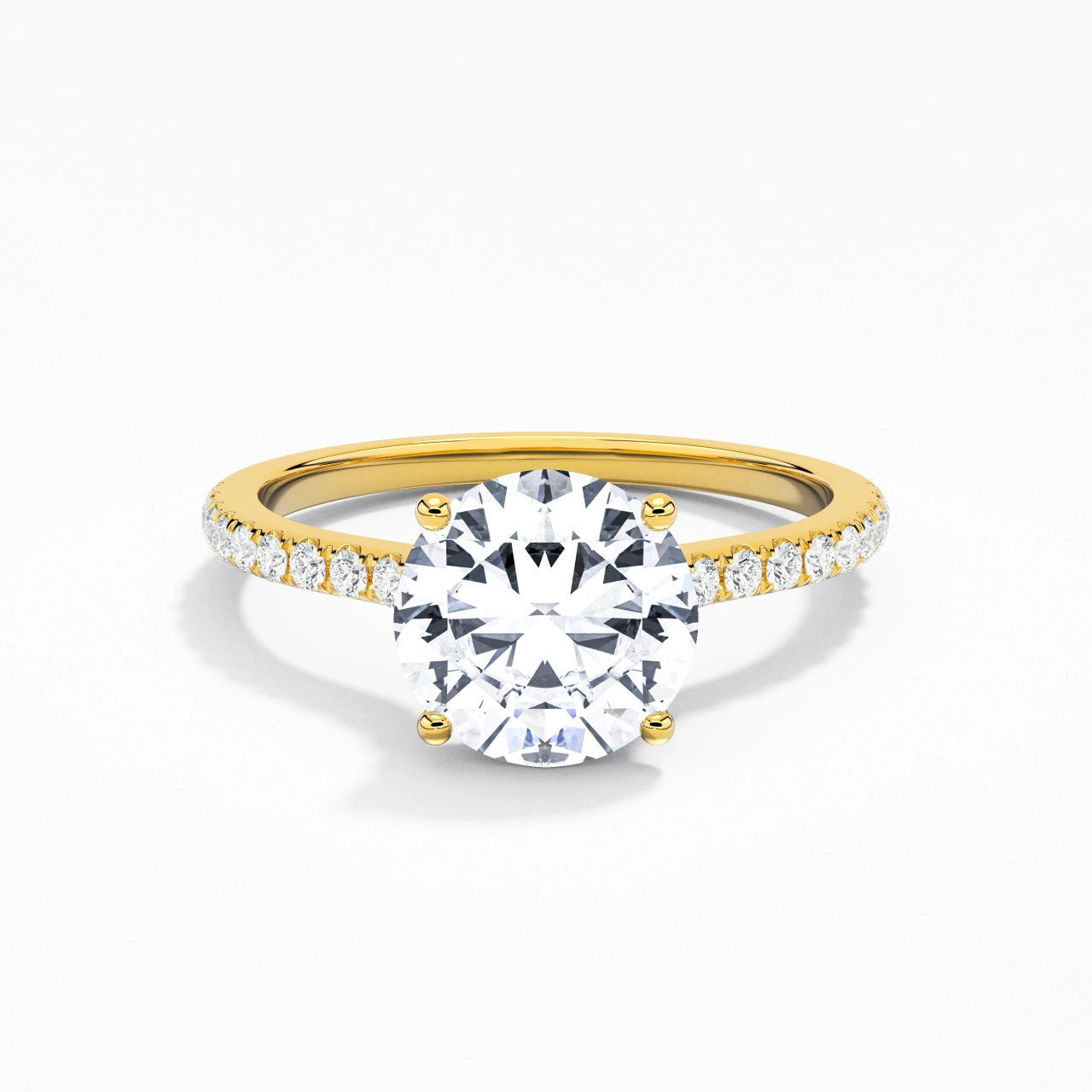 1.50ct Moissanite Engagement Ring 14K Gold