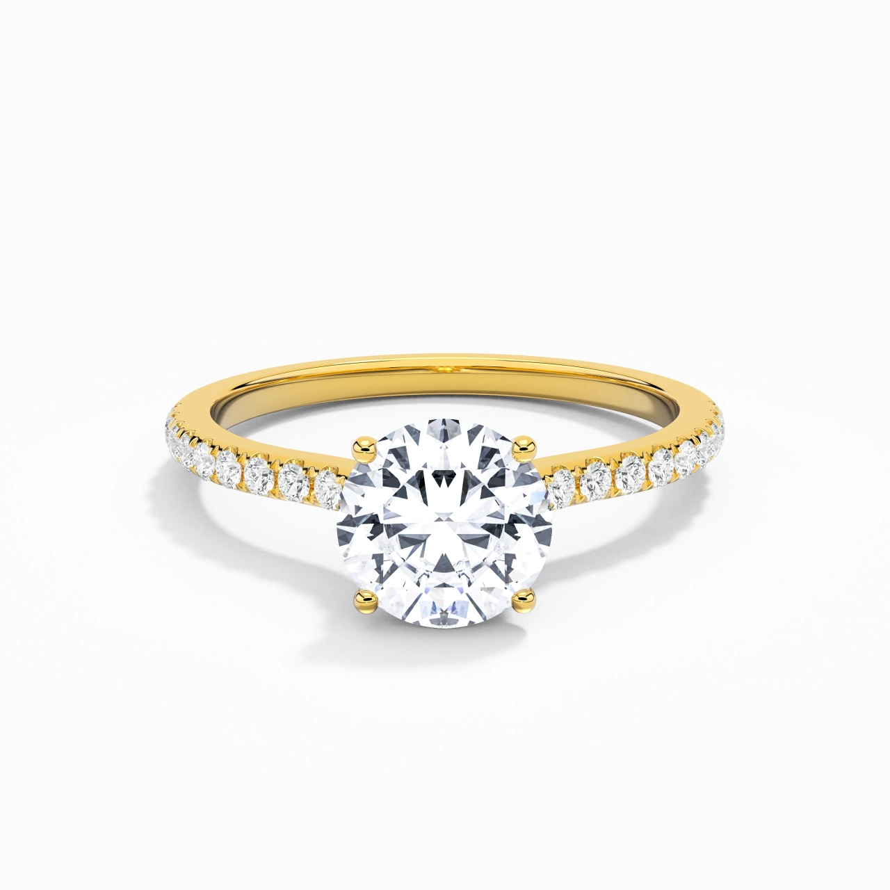 1.00ct Moissanite Bague de fiançailles Or 18 carats