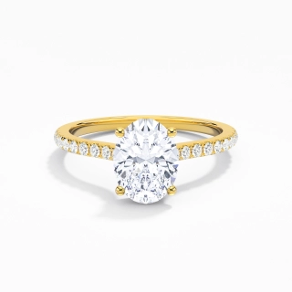 Sobre Ovale 1.50ct Moissanite Bague de fiançailles