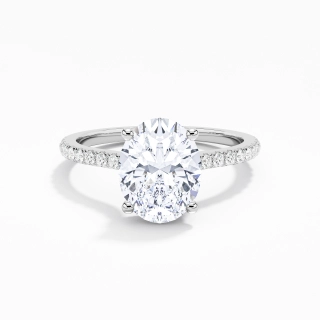 Sobre Ovale 2.00ct Moissanite Bague de fiançailles