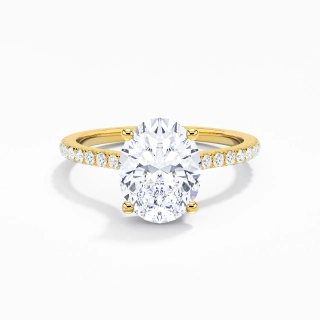 Understated Oval 2.00ct Moissanite Engagement Ring