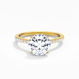 Sobre Rond 1.50ct Moissanite Bague de fiançailles