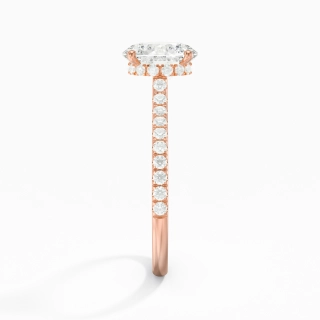 1.50ct Moissanite Engagement Ring 14K Rose Gold