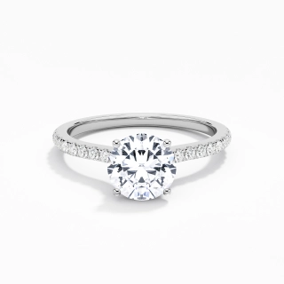 Understated Round 1.00ct Moissanite Engagement Ring