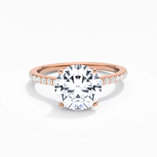 2.00ct Moissanite Bague de fiançailles Or rose 14 carats