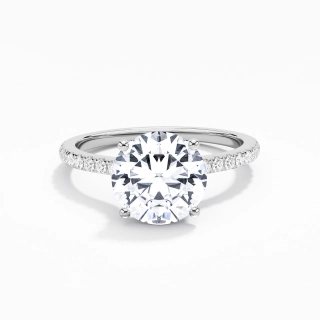 Understated Round 2.00ct Moissanite Engagement Ring