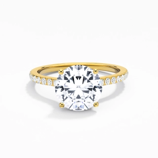 Sobre Rond 2.00ct Moissanite Bague de fiançailles