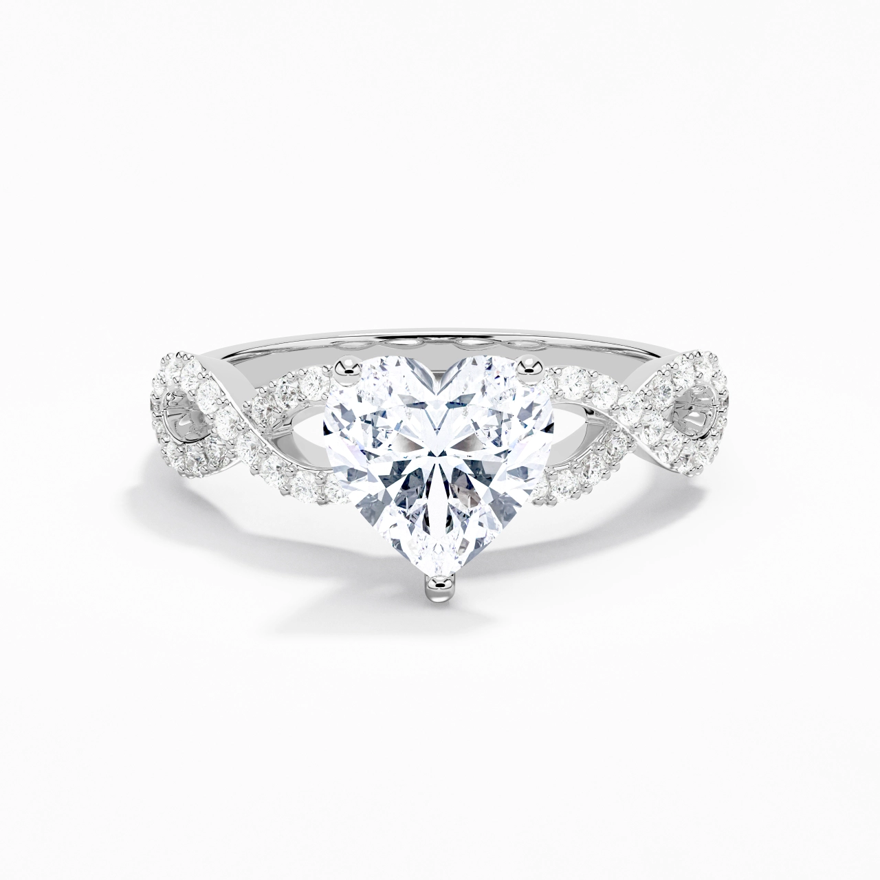 Infinity Prong Engagement Ring 2.00ct Moissanite