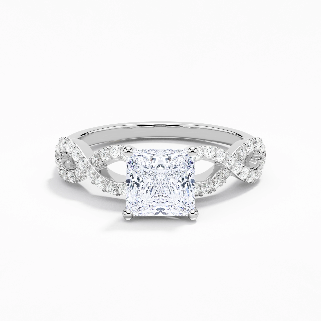 1.50ct Moissanite Engagement Ring Platinum