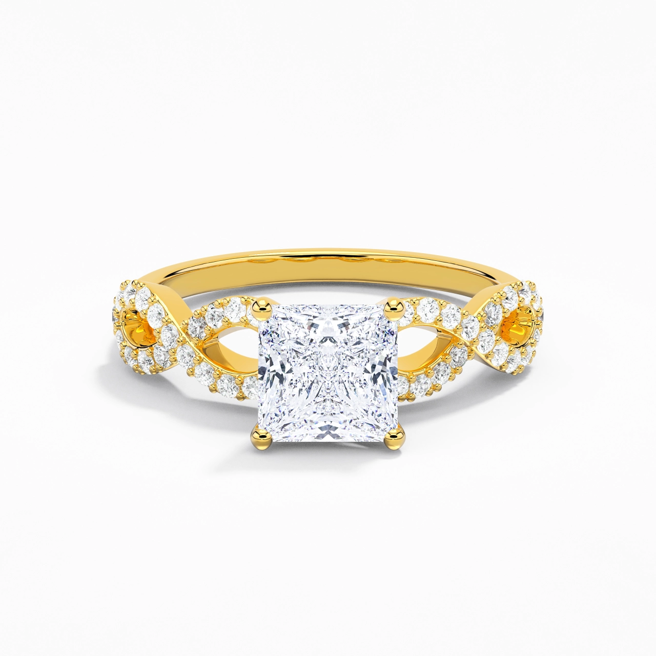 1.50ct Moissanite Engagement Ring 14K Gold