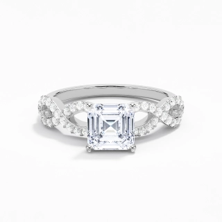 1.50ct Moissanite Engagement Ring 18K White Gold