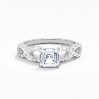 1.00ct Moissanite Engagement Ring Platinum