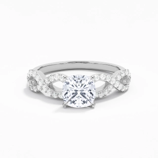 1.50ct Moissanite Engagement Ring 14K White Gold