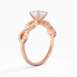 1.00ct Moissanite Engagement Ring 18K Rose Gold