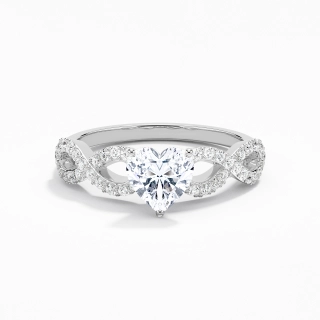 Infinity Prong Engagement Ring 1.00ct Moissanite