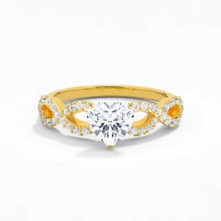 1.00ct Moissanite Engagement Ring 18K Gold