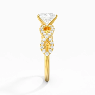 1.00ct Moissanite Engagement Ring 18K Gold