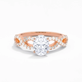 1.50ct Moissanite Bague de fiançailles Or rose 14 carats