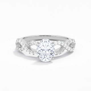 1.50ct Moissanite Bague de fiançailles Platine