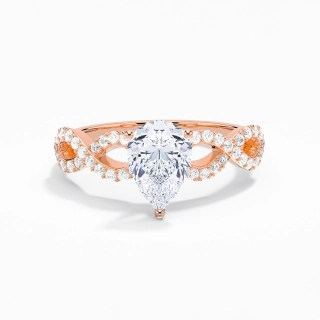 1.50ct Moissanite Engagement Ring 18K Rose Gold