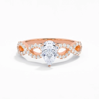 1.00ct Moissanite Engagement Ring 18K Rose Gold