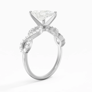 2.00ct Moissanite Engagement Ring Platinum