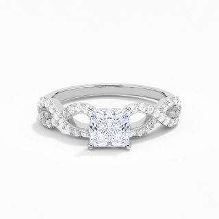 1.00ct Moissanite Engagement Ring Platinum